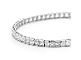 White Cubic Zirconia Rhodium Over Sterling Silver Tennis Bracelet 12.69ctw