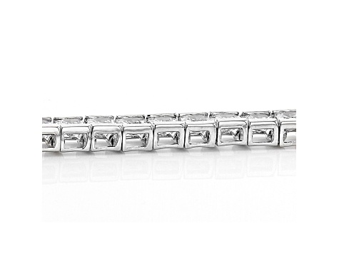 White Cubic Zirconia Rhodium Over Sterling Silver Tennis Bracelet 12.69ctw