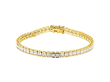 Picture of White Cubic Zirconia 18K Yellow Gold Over Sterling Silver Tennis Bracelet 12.69ctw