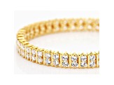 White Cubic Zirconia 18K Yellow Gold Over Sterling Silver Tennis Bracelet 16.14ctw
