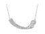 White Cubic Zirconia Rhodium Over Sterling Silver Angel Wing Necklace 1.39ctw