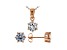 White Cubic Zirconia 18K Rose Gold Over Sterling Silver Pendant With Chain and Earrings 4.05ctw