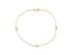 18K Yellow Gold Over Sterling Silver Heart Anklet