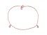 White Cubic Zirconia 18K Rose Gold Over Sterling Silver Anklet 1.21ctw