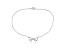 Rhodium Over Sterling Silver Bow Anklet