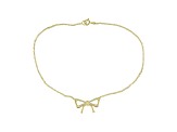 18K Yellow Gold Over Sterling Silver Bow Anklet