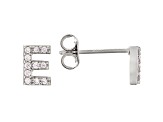 White Cubic Zirconia Rhodium Over Sterling Silver E Earrings 0.19ctw