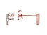 White Cubic Zirconia 18K Rose Gold Over Sterling Silver F Earrings 0.25ctw