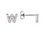 White Cubic Zirconia Rhodium Over Sterling Silver W Earrings 0.40ctw