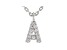 White Cubic Zirconia Rhodium Over Sterling Silver A Necklace 0.10ctw