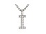 White Cubic Zirconia Rhodium Over Sterling Silver I Necklace 0.06ctw