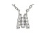 White Cubic Zirconia Rhodium Over Sterling Silver M Necklace 0.17ctw