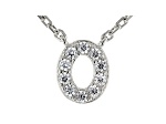 White Cubic Zirconia Rhodium Over Sterling Silver ONecklace 0.15ctw