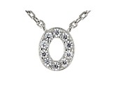 White Cubic Zirconia Rhodium Over Sterling Silver ONecklace 0.15ctw