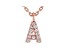 White Cubic Zirconia 18K Rose Gold Over Sterling Silver A Necklace 0.10ctw