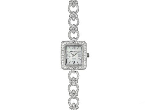 Bella Luce Ladies Round Diamond Simulant 6 69ctw Mop Sterling Silver Watch Blw29w Jtv Com