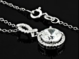 Cubic Zirconia Rhodium Over Sterling Silver Earrings, Ring And Pendant With Chain Set 11.42ctw