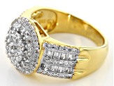 White Cubic Zirconia 18k Yellow Gold Over Sterling Silver Ring 2.00ctw