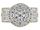 White Cubic Zirconia 18k Yellow Gold Over Sterling Silver Ring 2.00ctw