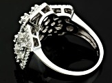 White Cubic Zirconia Rhodium Over Sterling Silver Ring 2.70ctw