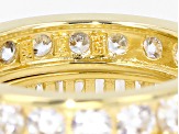 White Cubic Zirconia 18k Yellow Gold Over Sterling Silver Rings Set Of 4 10.73ctw