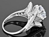 White Cubic Zirconia Sterling Silver Ring 5.68ctw