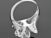 White Cubic Zirconia Sterling Silver Ring 5.68ctw