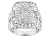 Cubic Zirconia Sterling Silver Ring 4.65ctw