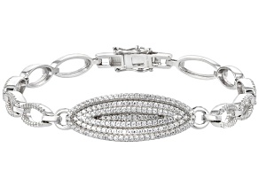 White Cubic Zirconia Rhodium Over Sterling Silver Bracelet 2.30ctw.