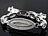 White Cubic Zirconia Rhodium Over Sterling Silver Bracelet 2.30ctw.