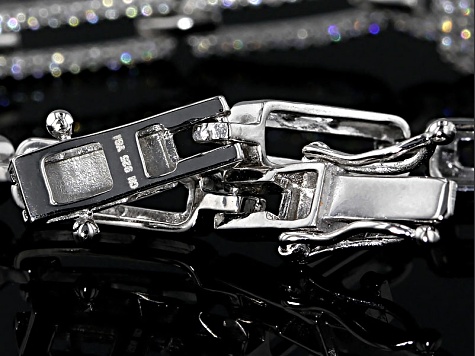 White Cubic Zirconia Rhodium Over Sterling Silver Bracelet 2.30ctw.