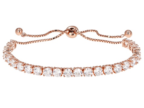 Cubic Zirconia 18K Rose Gold Over Sterling Silver Bracelet And Earrings Set 11.89ctw