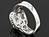Cubic Zirconia Rhodium Over Sterling Silver Ring 3.77ctw