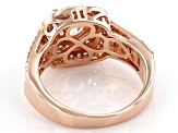 Cubic Zirconia 18K Rose Gold Over Sterling Silver Ring 3.77ctw