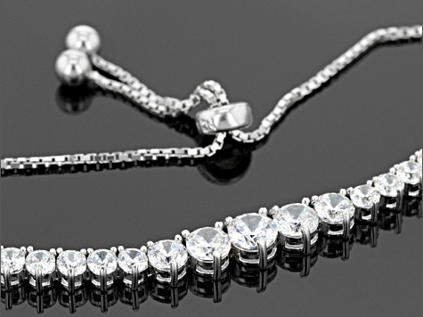 Cubic Zirconia Rhodium Over Sterling Silver Necklace And Bracelet Set 25.98ctw