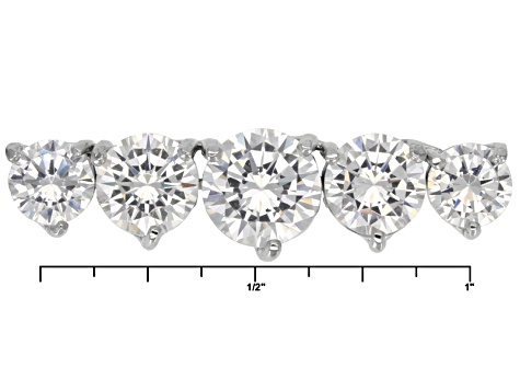 Cubic Zirconia Rhodium Over Sterling Silver Necklace And