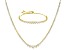 White Cubic Zirconia 18k Yg Over Sterling Silver Necklace And Bracelet Set 25.98ctw