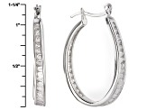 Cubic Zirconia Rhodium Over Sterling Silver Earrings 2.85ctw