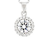 Cubic Zirconia Rhodium Over Silver Earrings Ring And Pendant With Chain 12.54ctw
