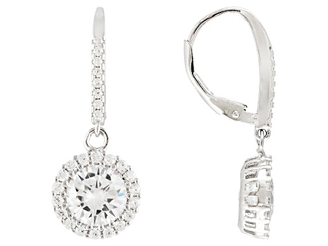 Cubic Zirconia Rhodium Over Silver Earrings Ring And Pendant With Chain 12.54ctw