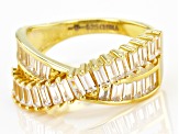 White Cubic Zirconia 18k Yellow Gold over Sterling Silver Ring 1.90ctw