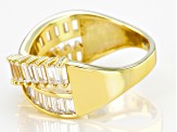 White Cubic Zirconia 18k Yellow Gold over Sterling Silver Ring 1.90ctw