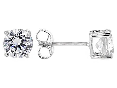 White Cubic Zirconia Rhodium Over Silver Ring And Earrings 2.42ctw