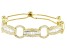 White Cubic Zirconia 18k Yellow Gold Over Silver Bracelet 5.88ctw