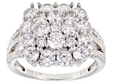 White Cubic Zirconia Rhodium Over Silver Ring 4.86ctw - BMC586 | JTV.com