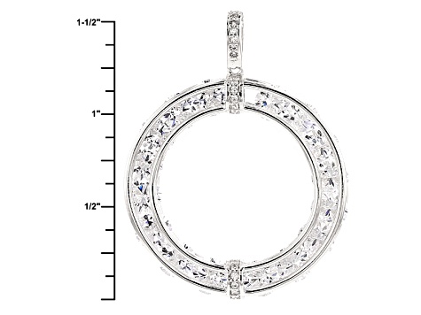 White Cubic Zirconia Rhodium Over Silver Pendant With Chain 13.37ctw
