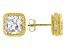 White Cubic Zirconia 18K Yellow Gold Over Sterling Silver Earrings 8.83ctw
