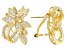 White Cubic Zirconia 18k Yellow Gold Over Sterling Silver Earrings 4.44ctw