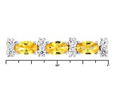 Yellow And White Cubic Zirconia Rhodium Over Sterling Silver Bracelet 11.62ctw