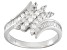 White Cubic Zirconia Rhodium Over Sterling Silver Ring 1.37ctw